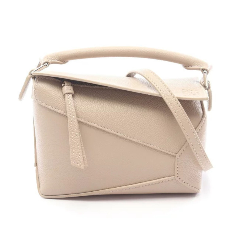 Loewe Puzzle Handbag Leather Beige Cream